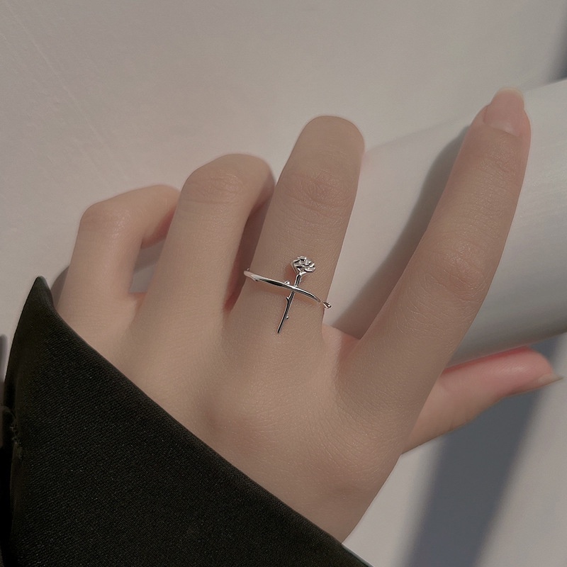 Cincin Sterling Silver 925 Model Terbuka Warna Permen Untuk Wanita