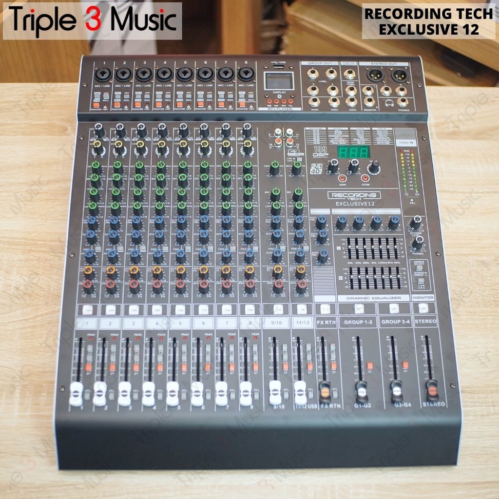 Recording Tech RT Exclusive 12 - Mixer Audio 12 Channel 199DSP