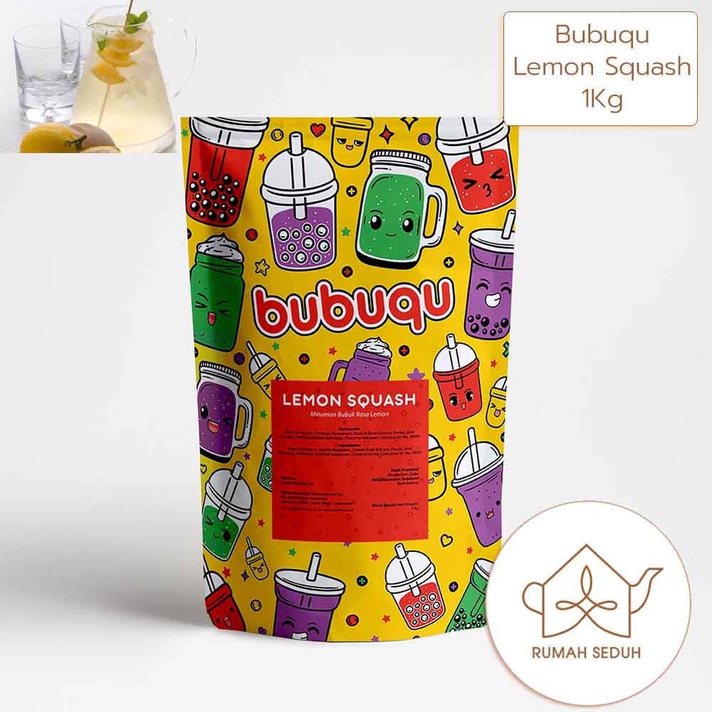 

1Kg Bubuqu Lemon Squash Powder - Bubuk Minuman Rasa Lemon Limun