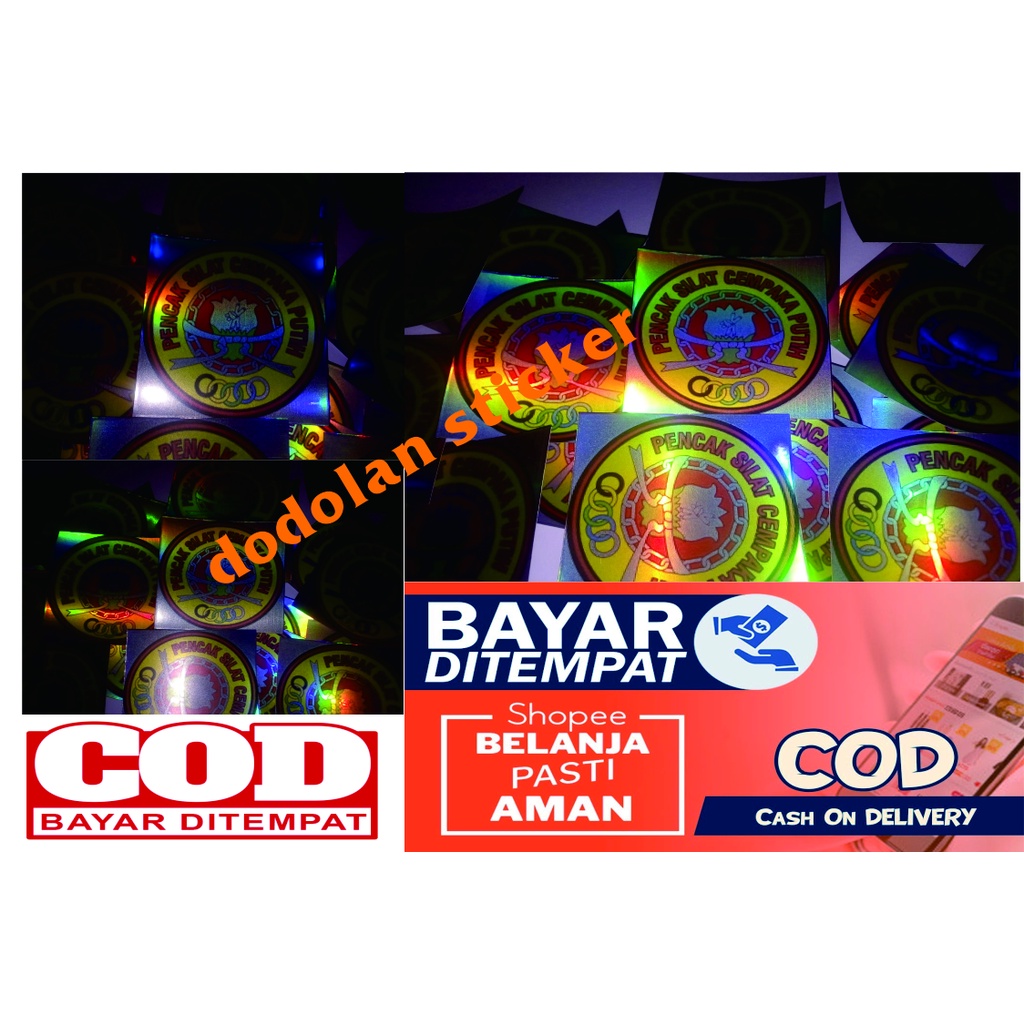 

stiker cempaka putih printting hologram keren