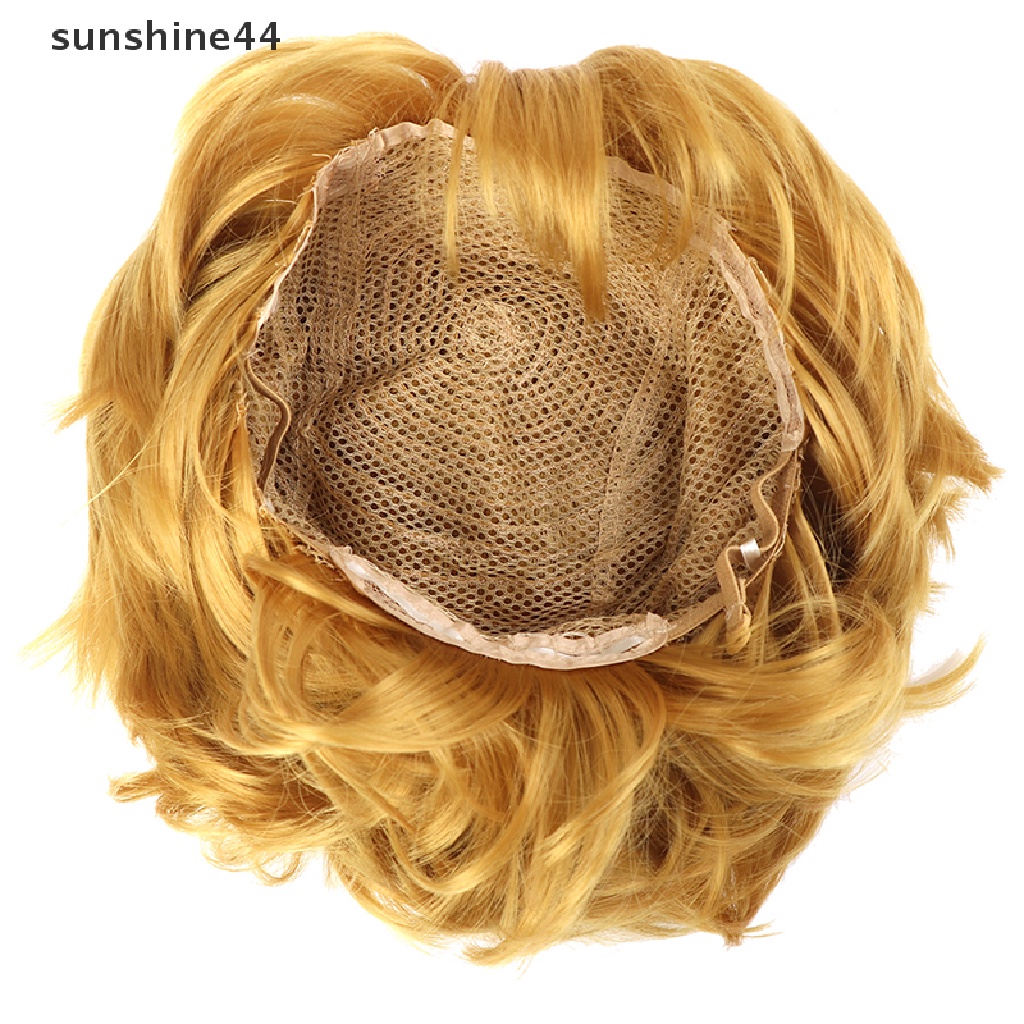 Sunshine Wig / Rambut Palsu Anime Naruto Uzumaki Panjang 30cm / 11.8 &quot;Warna Kuning Untuk Cosplay