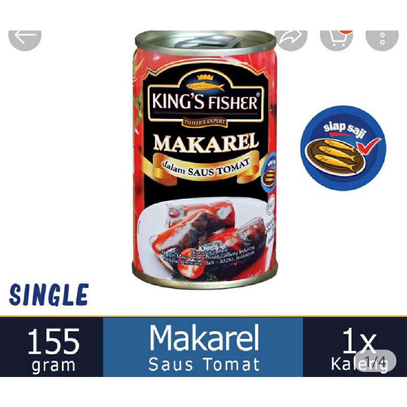 

KING'S FISHER MAKAREL DALAM SAUS TOMAT 155 gram