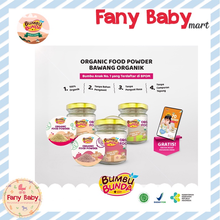 BUMBU BUNDA ELIA ORGANIC FOOD POWDER BAWANG - KALDU MPASI