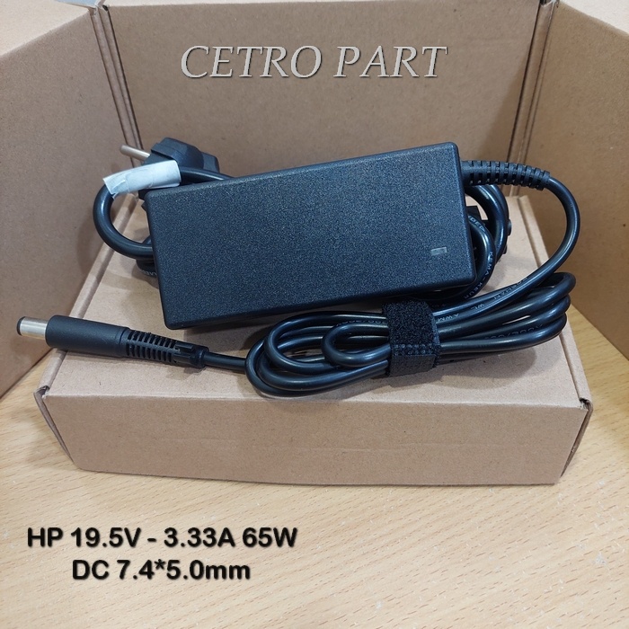 Adaptor Charger Laptop Hp 19.5v - 3.33a Jarum DC 7.4*5.0mm 65W - BERGARANSI