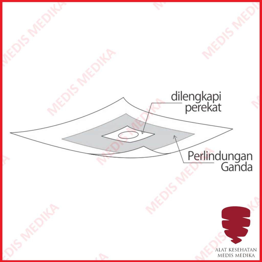 Duk Sterile 50X50 D5 Onemed Lubang 5cm Peralatan P3K Disposable Kain Operasi Steril 50 x 50 cm 50x50cm