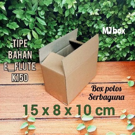 

kardus karton uk, 15x8x10 cm... ST, singgel wall. dus packing serbaguna, model box biasa