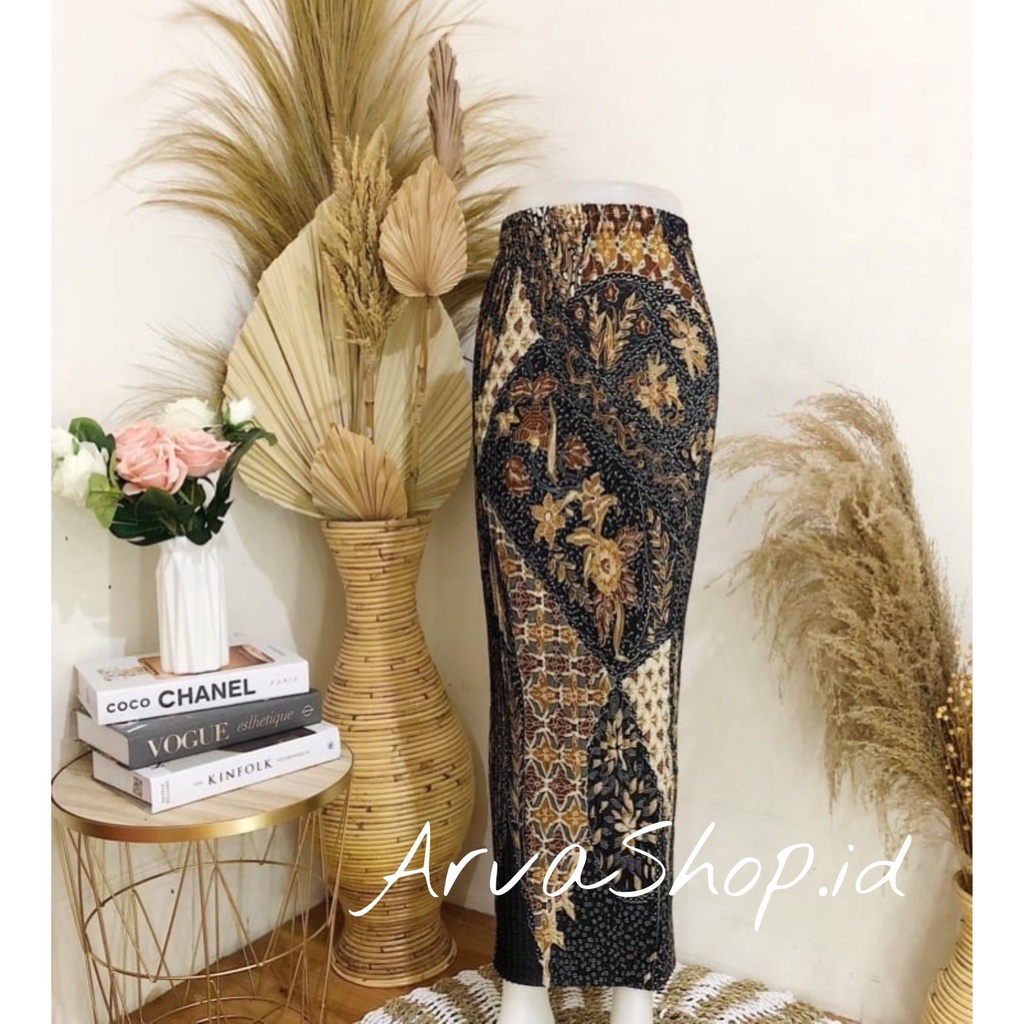REAL PICT ROK PLISKET BATIK / ROK PLISKET / BAWAHAN KEBAYA / ROK KEBAYA / ROK WISUDA / RAGAM MOTIF