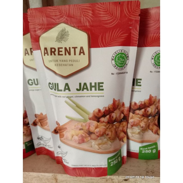 

Gula Aren Jahe Merah Minuman Herbal Rempah Asli 250g Arenta