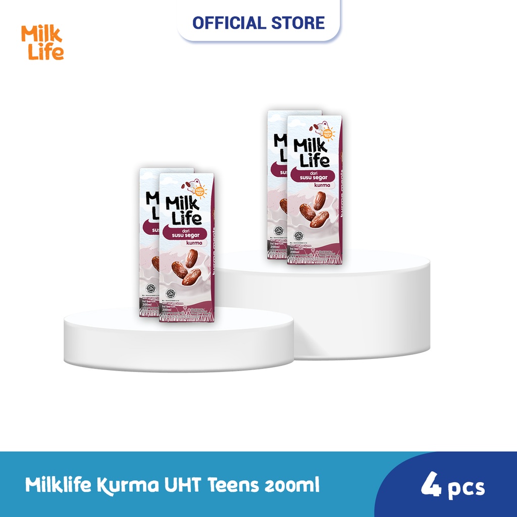 

MilkLife UHT Teens Kurma 4 Pcs @200 ml