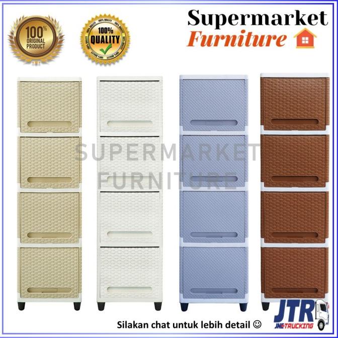 

KHUSUS JNE - LEMARI PLASTIK 4SUSUN RAK SERBAGUNA CLUB FLIP stock ready