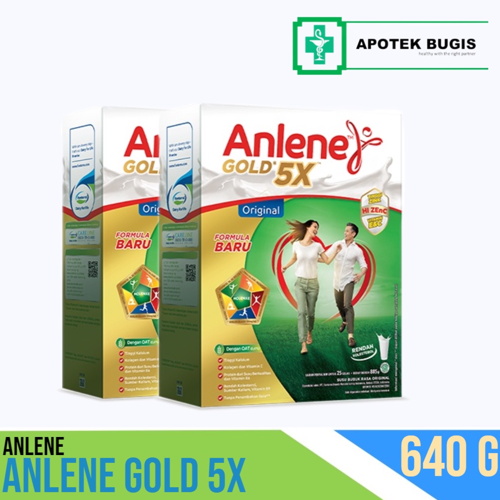 Anlene Gold 5X Susu Bubuk Rasa Chocolate 640g - Nutrisi Tulang, Sendi, dan Otot Susu Untuk Dewasa