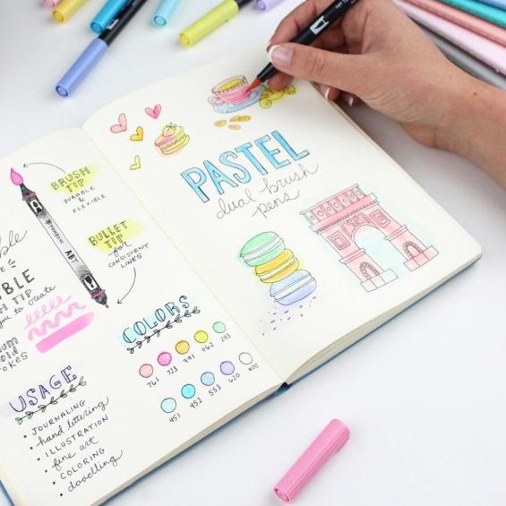 

Tombow Dual Brush Pen ABT, Pastel Palette, set 10 colors