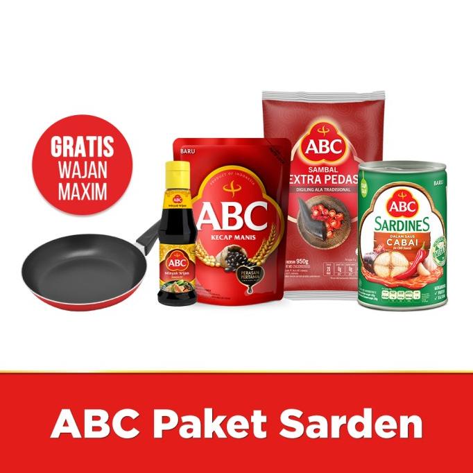 

ABC Paket Sarden, Minyak Wijen, Kecap Manis, Sambal Free Wajan Maxim