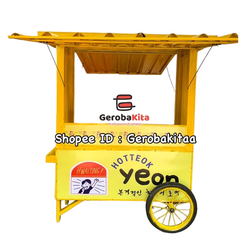 booth semi container roda dorong murah