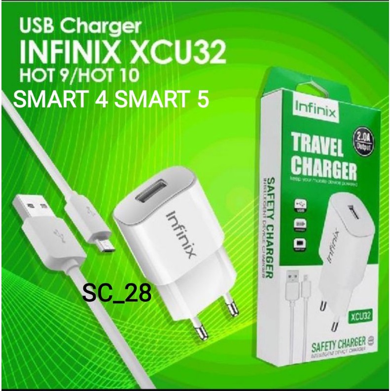 TC/ CASAN Charger Xcu32 V9-2A INFINIX HOT 9/ HOT 8/ HOT 9/ HOT 9PRO/ SMART 4/ SMART 3+/ SMART 5