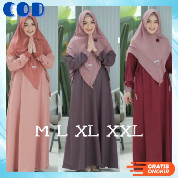 Pakean Fashion Muslim Gami Dan Jiblab Wnta Muslimah Gsmis Sari Bonus Kerudung Gmis Syarii Import Pre