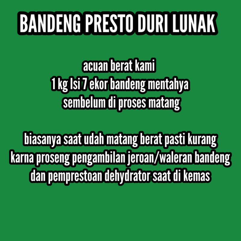 Paket Bandeng Presto 1 Kg Isi 7 Ekor