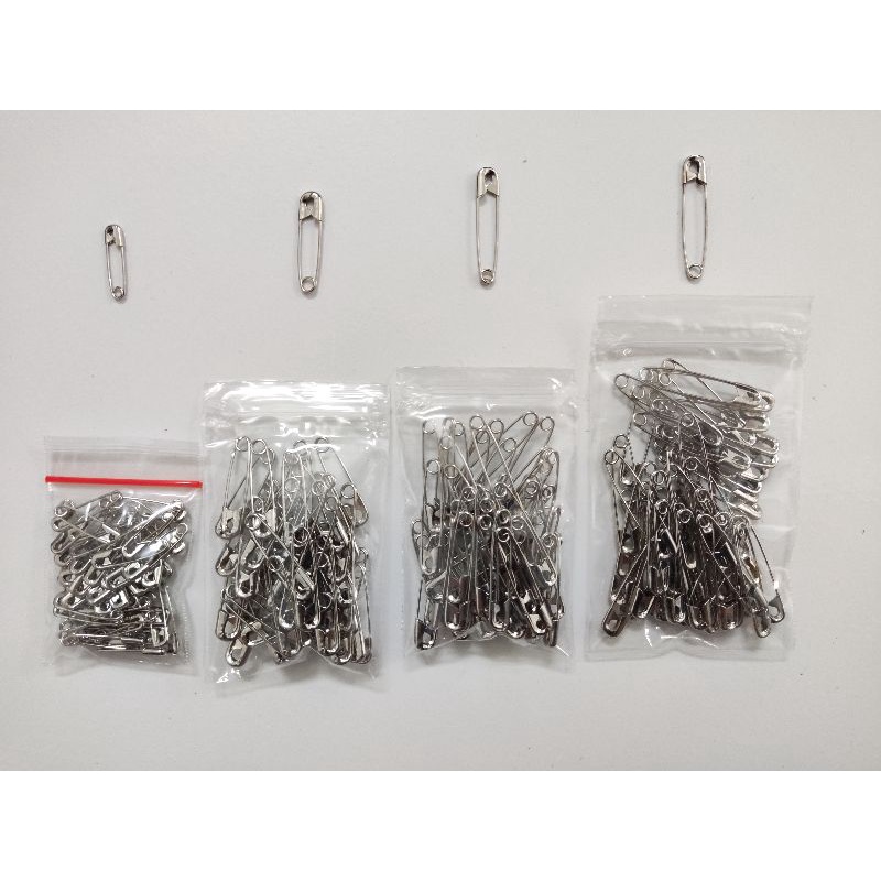 Peniti Premium Newey Silver Size Kecil Sedang Besar Safety Pins Bagus Tebal Tajam