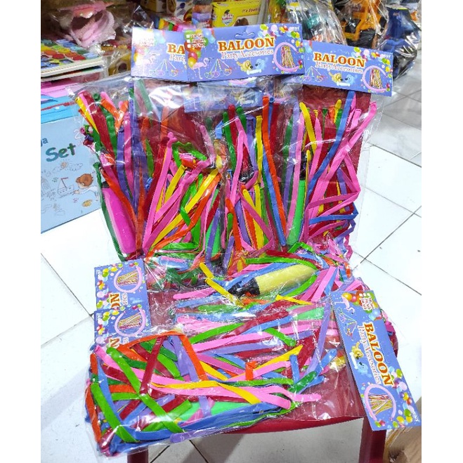 Balon Cacing Balon Ulang Tahun Karakter Set Pompa