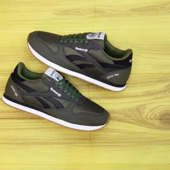 SEPATU REEBOK CLASIC MAN (PRIA)GRADE ORIGINAL - Hitam coklat, 39