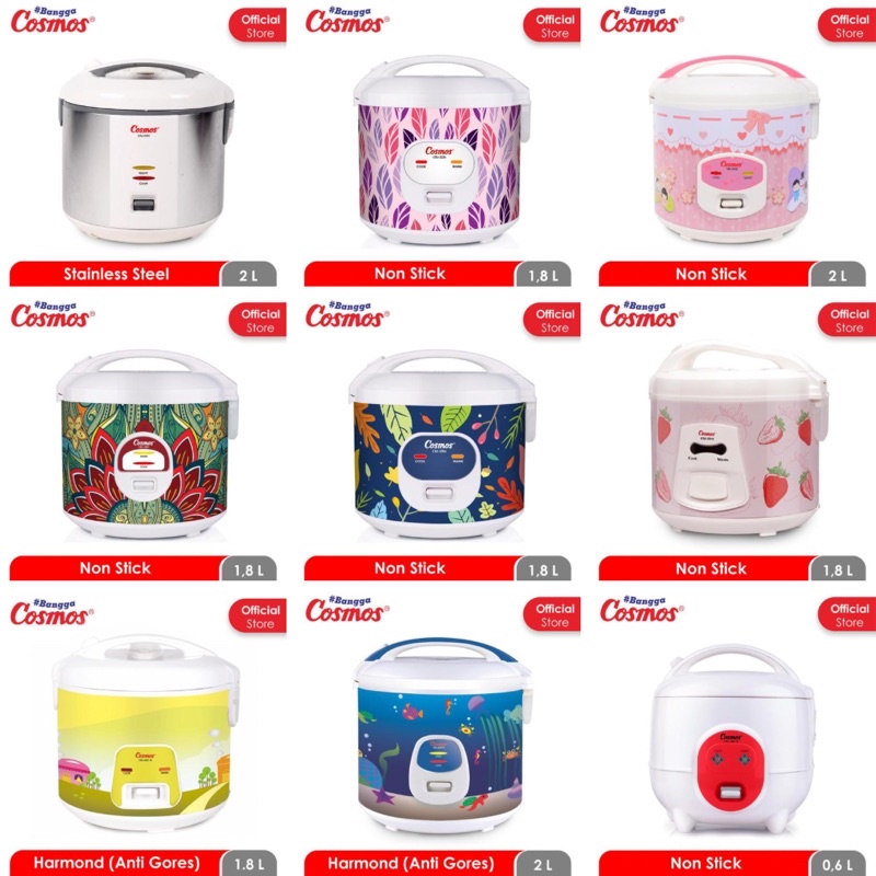 COSMOS RICE COOKER / MAGIC COM CRJ9303 / CRJ-9303 / CRJ 9303 (2 LITER) GARANSI RESMI