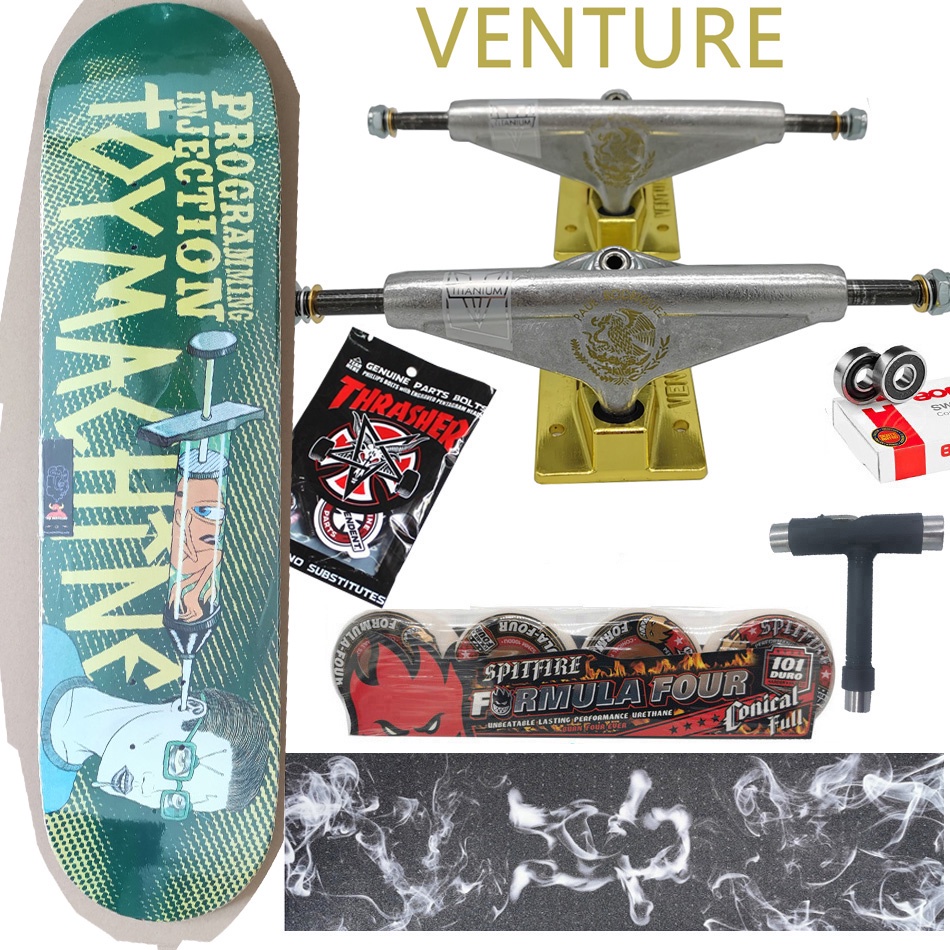Mainan Mesin skateboard spitfire wheels grip tapes THUNDER trucks hardware