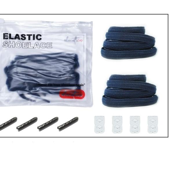 elacetico - elastic shoelace / tali sepatu elastis - Navy Blue