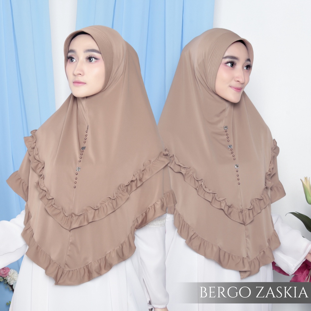 GROSIR HIJABKU / Jilbab Pet Instan Variasi Mutiara Rempel /Jilbab Instan Model Bergo (Zaskia Rempel)