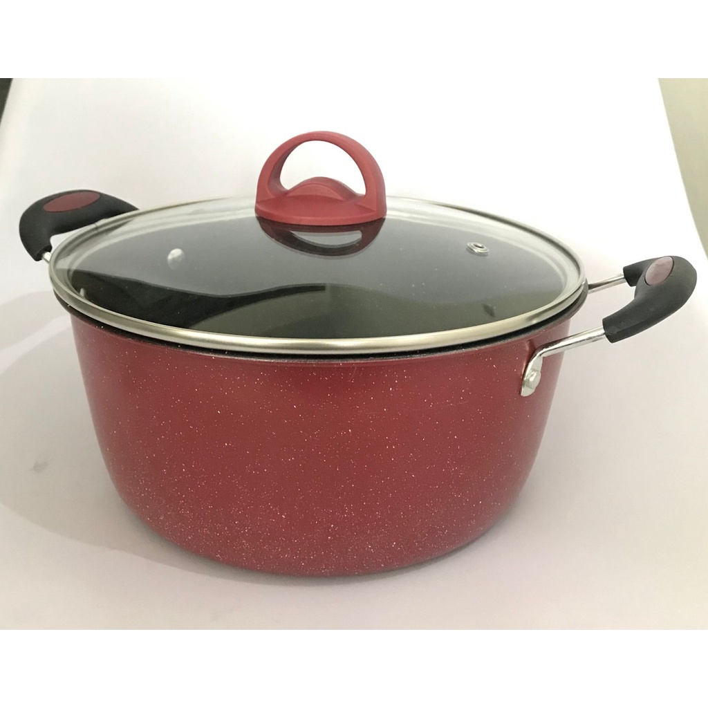 Panci Sop Enamel 24cm Panci Soup Wok Pan Enamel 4124