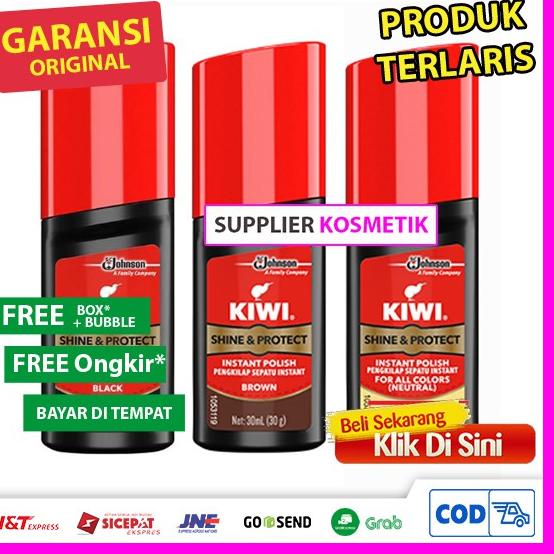BIG SALE Semir Sepatu Kiwi Cair Hitam Cokelat 30 ml Shoe Polish Warna Coklat 𝄞 870