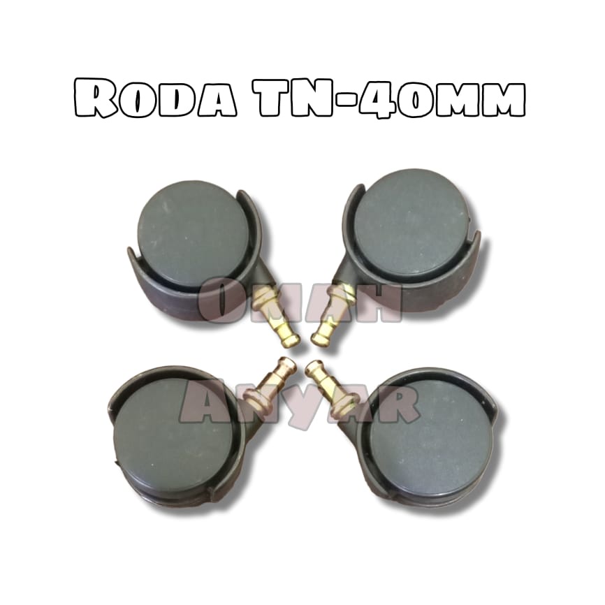 Roda Italy Roda Plastik 40mm Tanpa Rem1 Set Isi 4 Pc