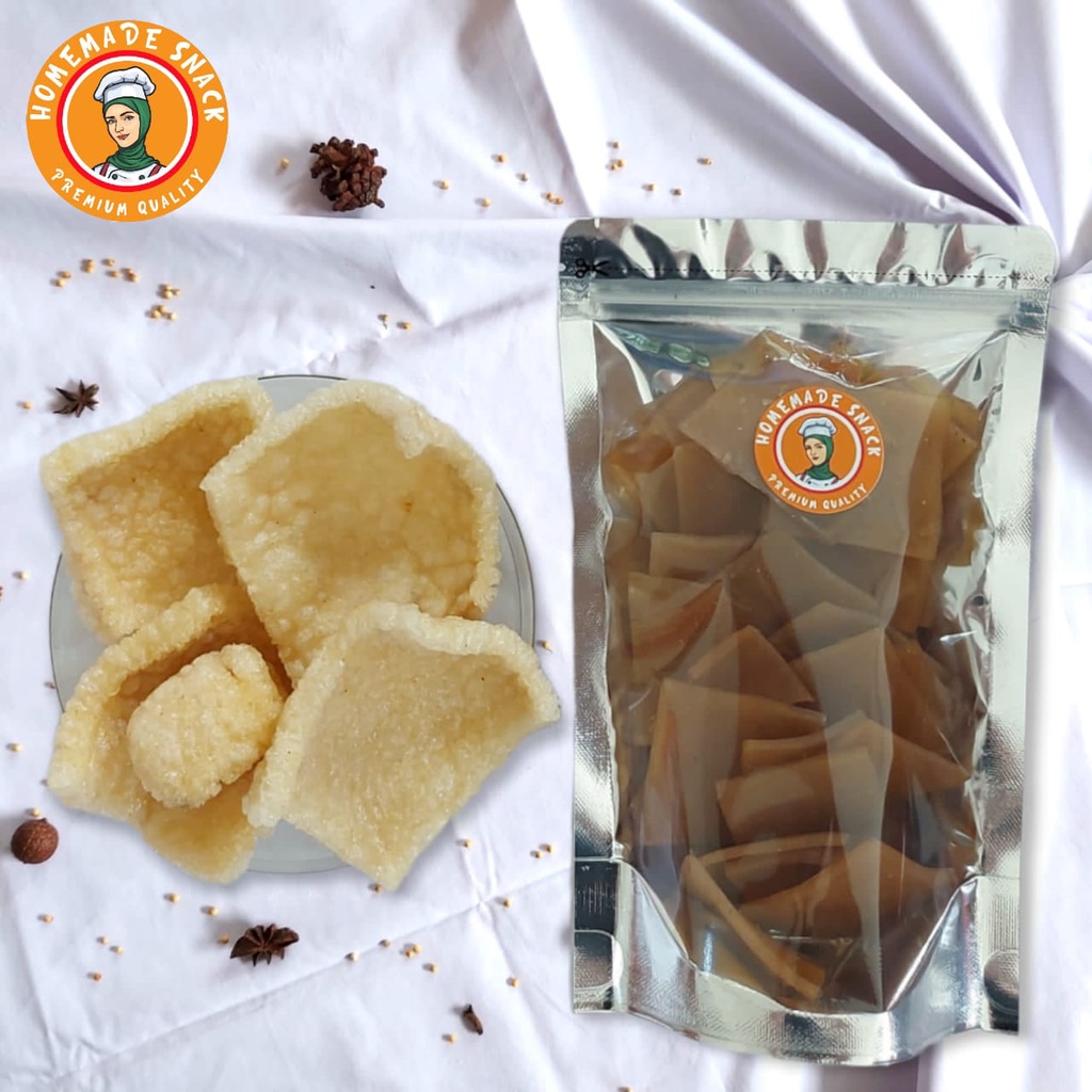 

Homemade Snack - Kerupuk Rambak Kotak Krecek Terasi Kotak Kerupuk Mentah Snack Halal Kualitas Premium