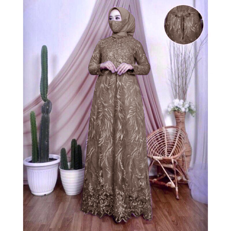 GAMIS TERBARU SHAKIENA 2/TILE BRUKAT MUTIARA/SIZE M L XL XXL 3L/GAMIS PESTA/DRES KONDANGAN/GAMIS/GAMIS BRUKAT/GAMIS BUSUI KEKINIAN/GAMIS PESTA MEWAH ELEGAN/GAMIS JUMBO