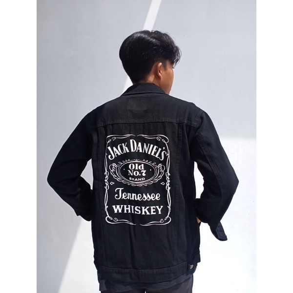 JAKET JEANS PRIA HITAM SABLON CRISIS / ORIGINAL JAKET JEANS PRIA SABLON PREMIUM