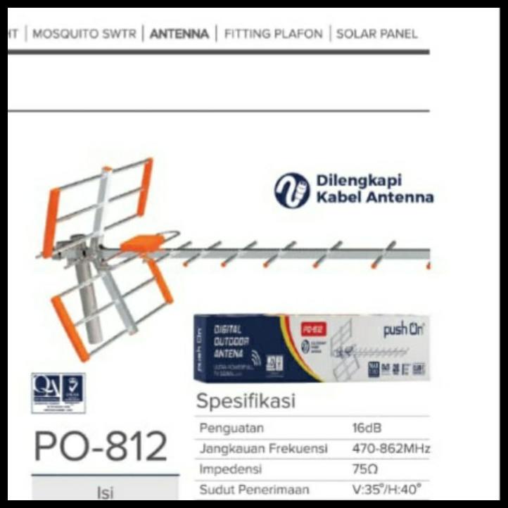 Antena Tv Digital Outdoor Push On Po-812