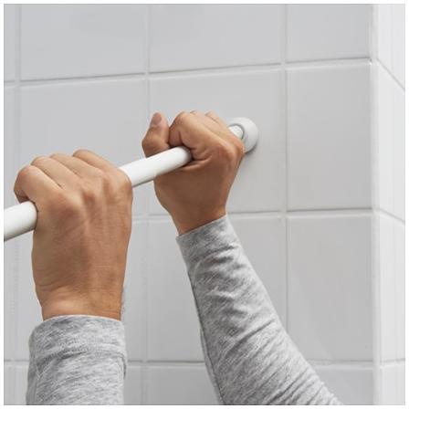 Murah Batang Rel Tirai Shower kamar Mandi 70-120cm / BATANG TIRAI SHOWER rel shower