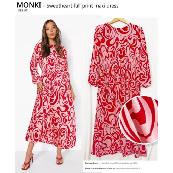 Mnki maxy dress printed