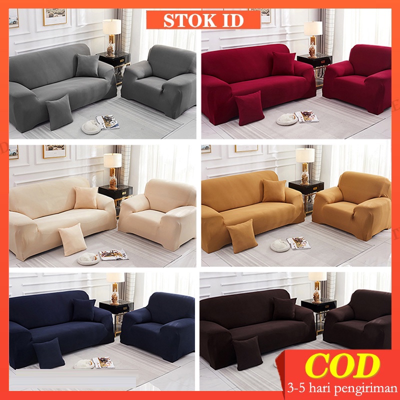 [Gratis Ongkir] Cover Sofa Sarung Sofa 1/2/3/4 Seater Sofa Cover Elastic Sarung bantal sofa Cushion Protector Covers