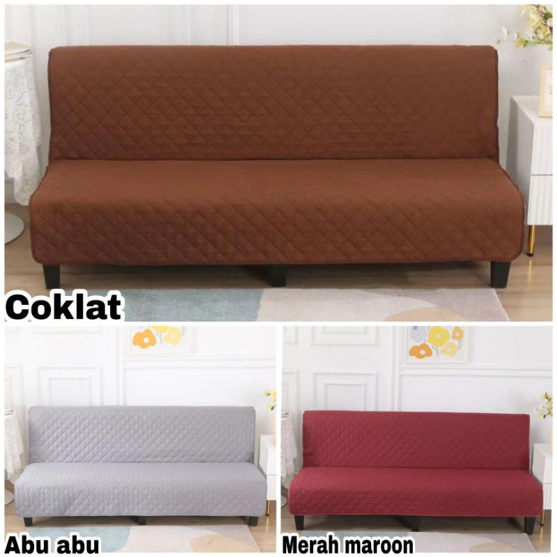 Sarung sofa bed PROTEKTOR size M L cover sofa bed INFORMA microfiber