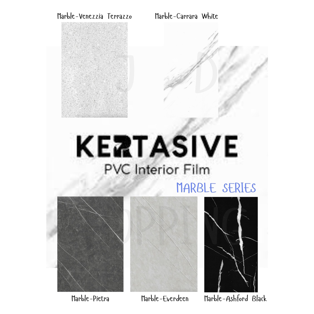 KERTASIVE PVC INTERIOR FILM - MARBLE SERIES (METERAN) (ROLL)