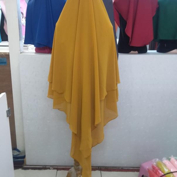 KHIMAR CERUTI BABYDOLL DUA LAYAR HIJAB SYARI JILBAB JUMBO