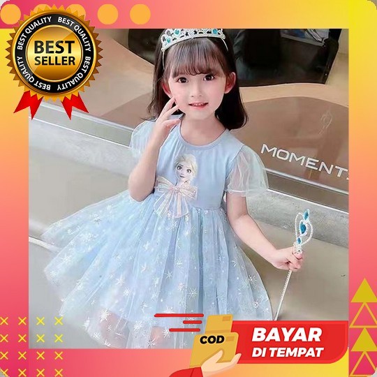Dress Anak Perempuan Umur 7 8 9 10 Tahun - Gaun Dres Pesta Ulangtahun Kondangan Anak Cewek Terbaru D