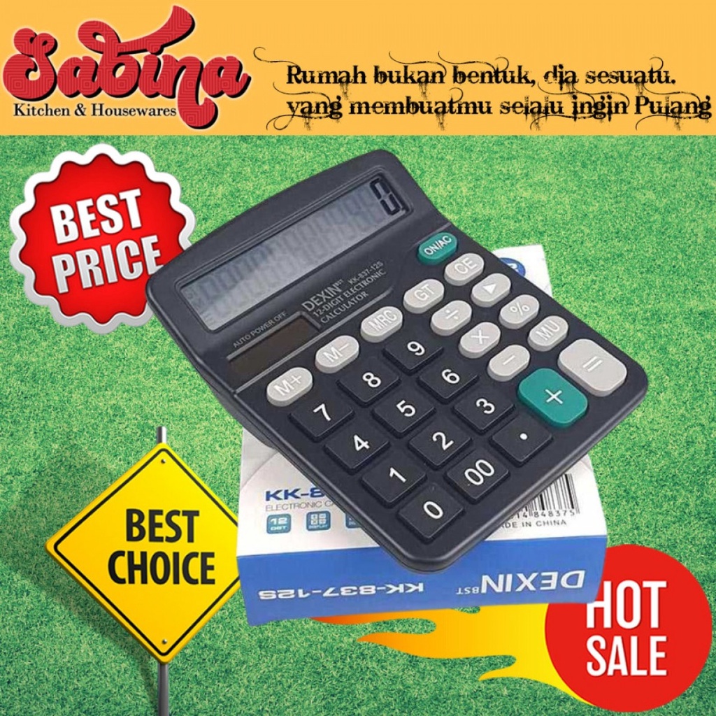 

Kalkulator Pasar Toko Elektronik 12 Digit Solar Panel Baterai Auto Off