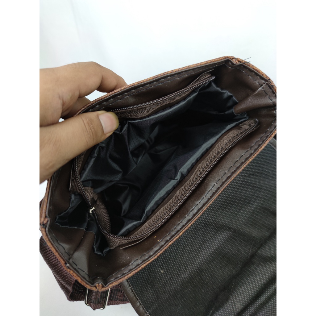 Tas Pria Tas Selempang Polo Amstar 10&quot;Inchi Bahan Kulit PU Leather Slingbag Tas Polo Tas Kantor Tas Selempang Pria Dewasa