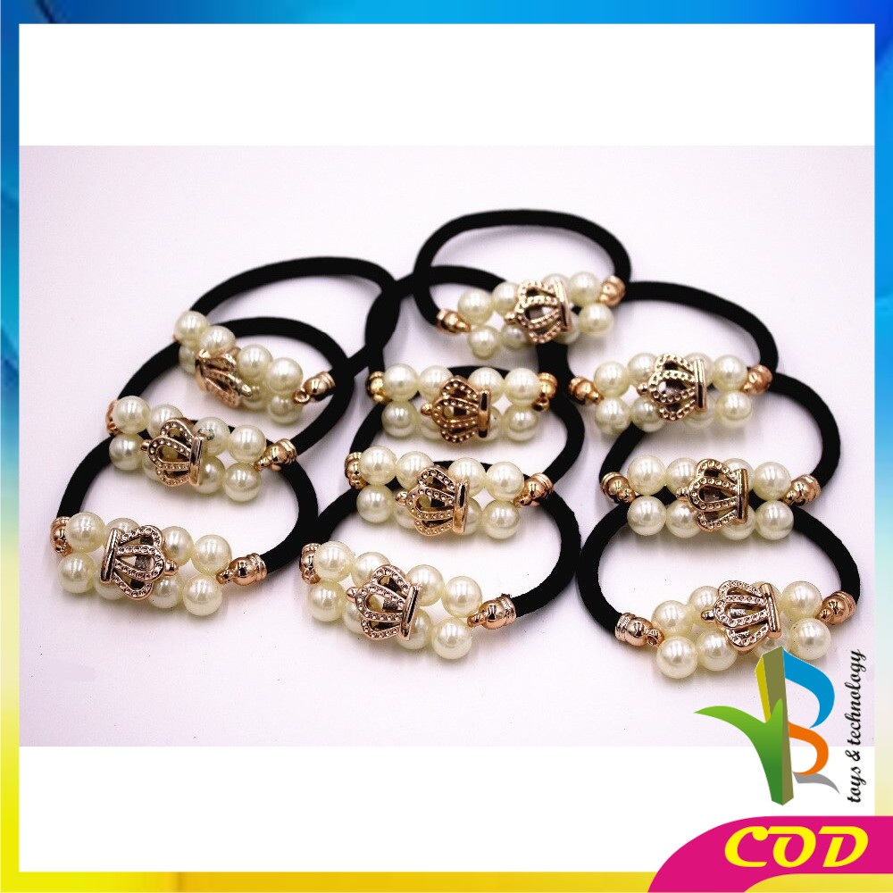 RB-C216 Karet Ikat Rambut Mutiara / Aksesoris Ikat Rambut Anak / Ikat Rambut Korea / Kunciran Rambut