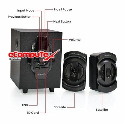 SPEAKER SIMBADDA CST 2100N+ / 2100 N+ BLUETOOTH USB AUX FM RADIO RESMI