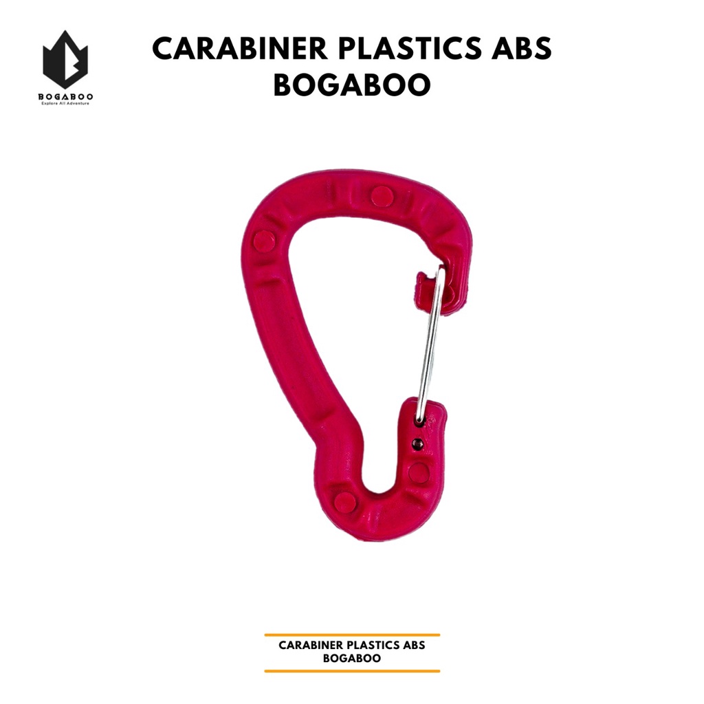 Karabiner BOGABOO  Accessoris isi 12 pcs - Karabiner - carrabiner platics ABS - carabiner gantungan Kunci