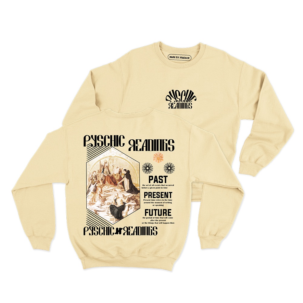 Sweaterpolos Basic Sweater PSYCHIC ( Sablon ) Unisex Pria &amp; Wanita