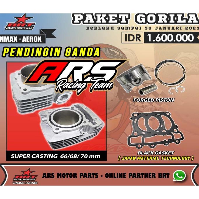 BLOK PISTON BRT NMAX . AEROX . LEXI . R15 VVA - DIAMETER 70 MM