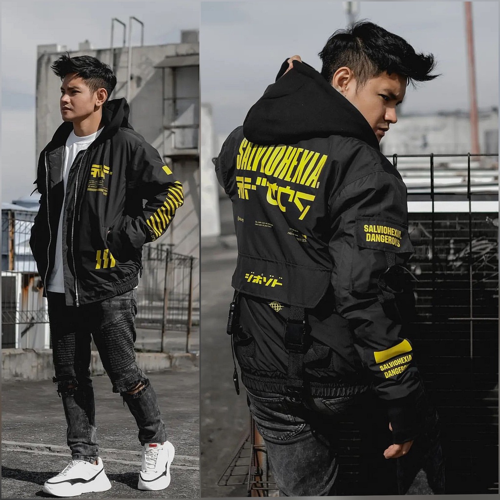 Jaket Parasut Pria - Jaket Bomber Hoodie - Original Salvio Hexia